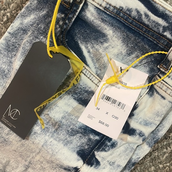 Modern Culture Skull Patch Skinny Fit Jeans Men’s Size 34x30 - Picture 6 of 6